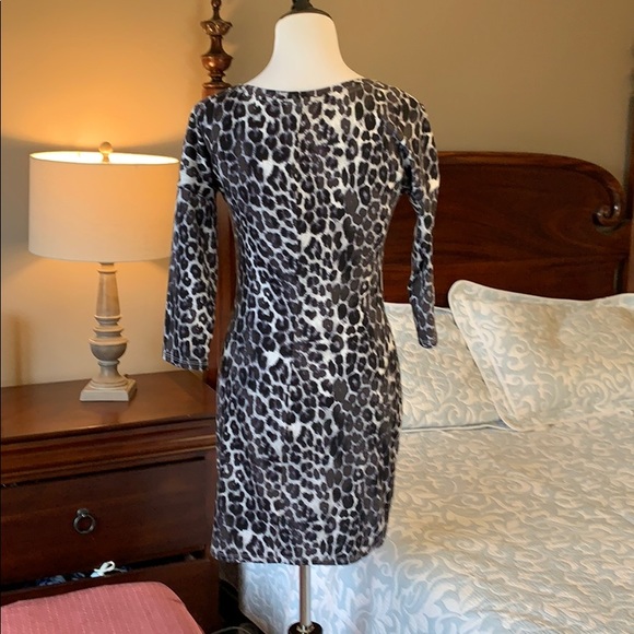 Black leopard print dress XS EUC Express dress - Picture 5 of 7